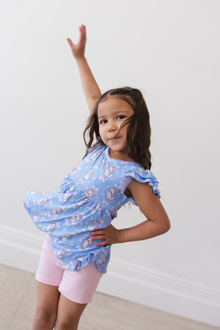 Miss Marie Peplum Biker Shorts Set - scoots