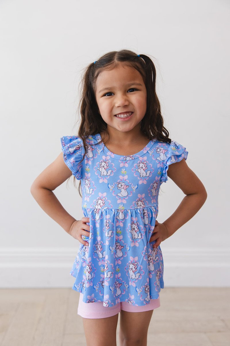 Miss Marie Peplum Biker Shorts Set - scoots