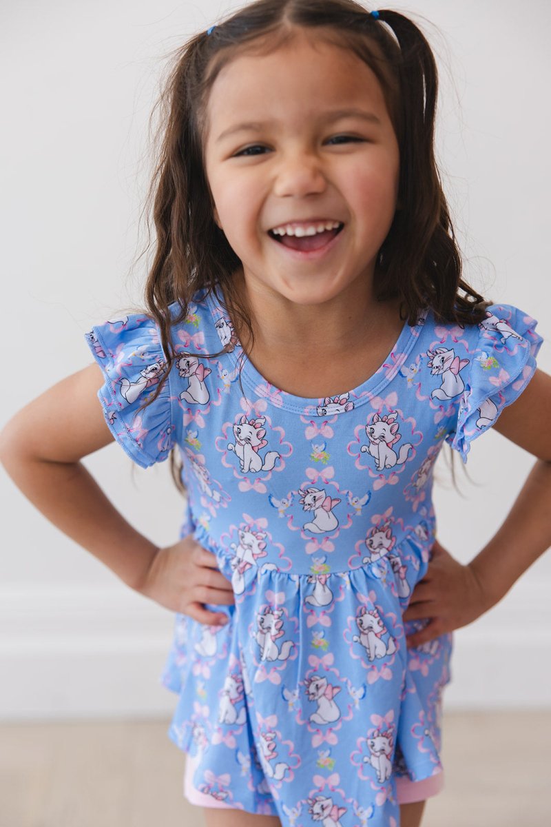 Miss Marie Peplum Biker Shorts Set - scoots