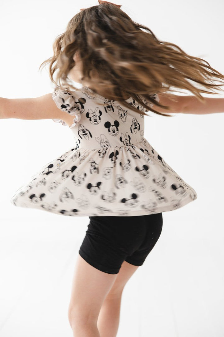 Mouse Mates Peplum Biker Shorts Set - scoots