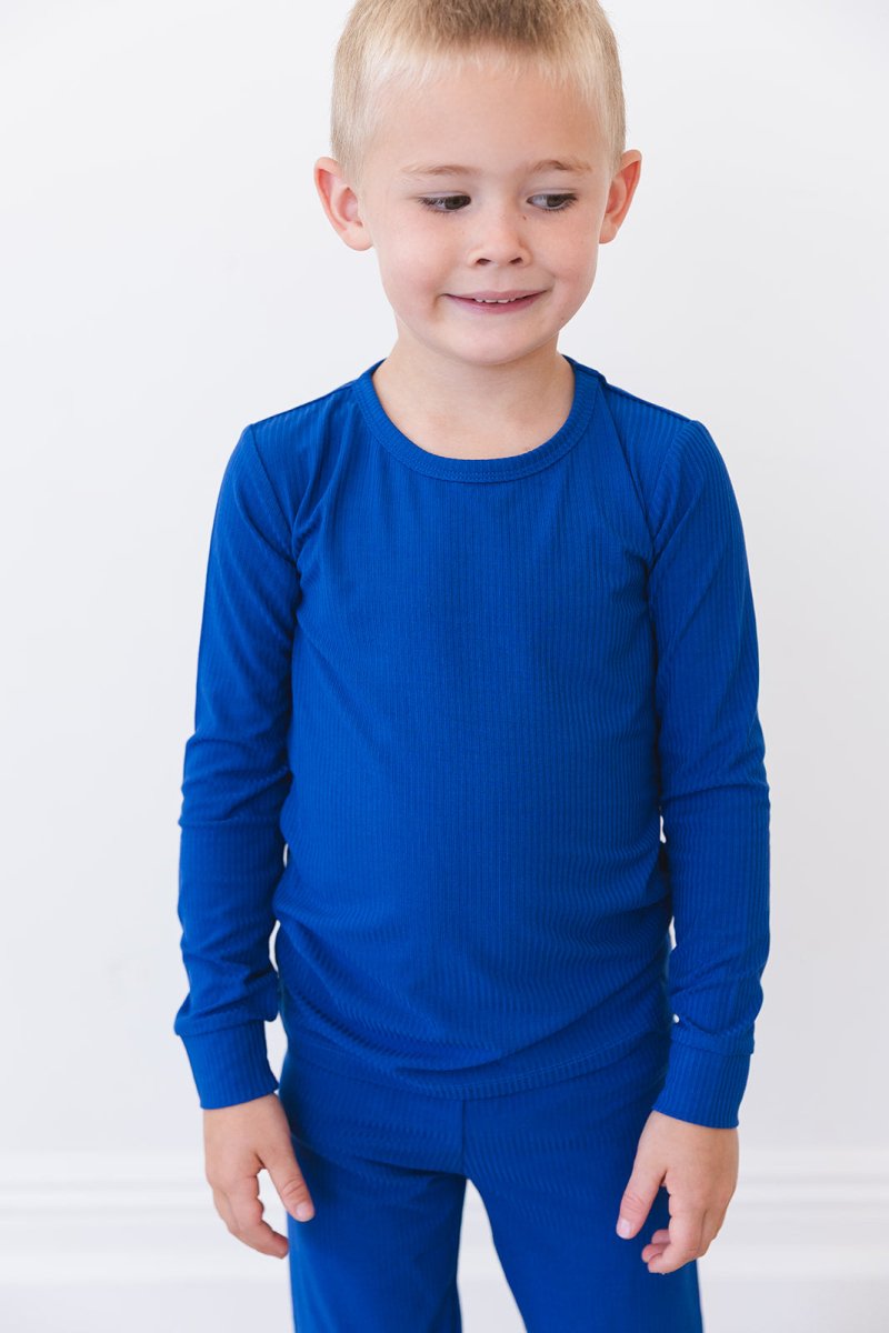 Navy Ribbed Jams - scoots