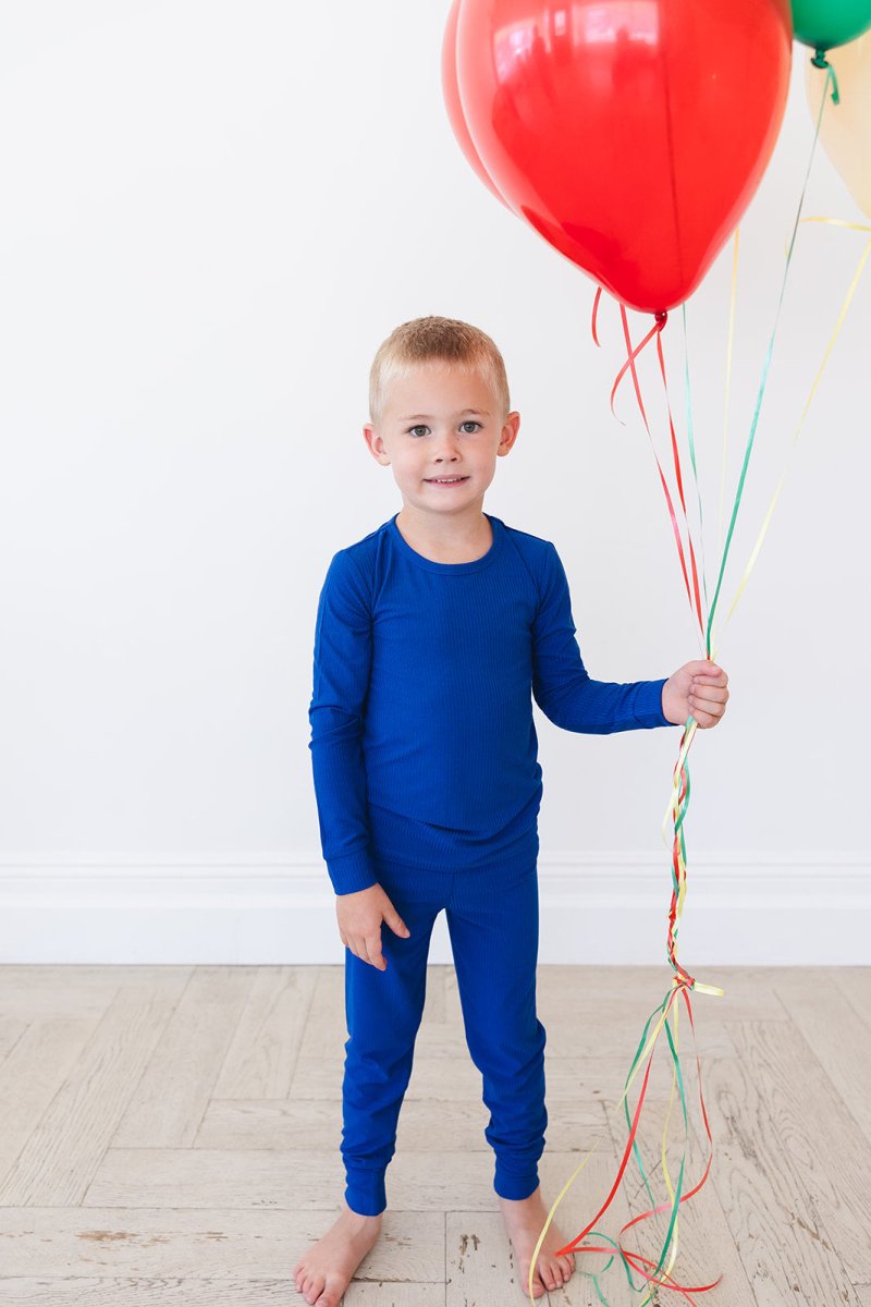 Navy Ribbed Jams - scoots