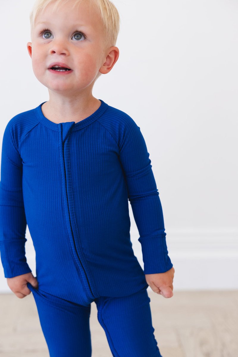 Navy Ribbed Zippy - scoots