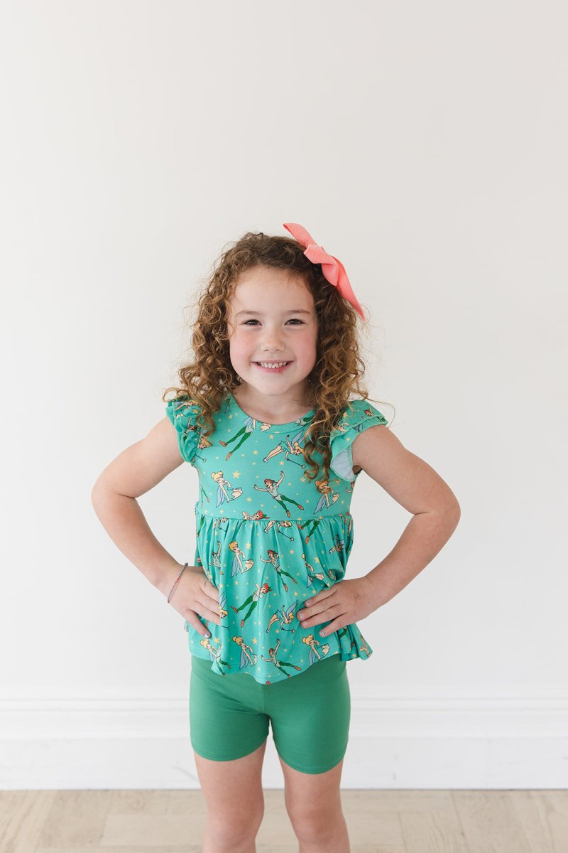 Neverland Peplum Biker Shorts Set - scoots