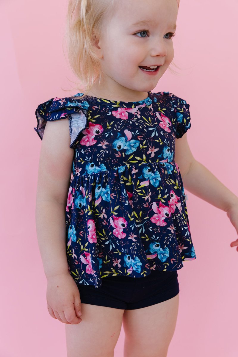 Ohana Peplum Biker Shorts Set - scoots