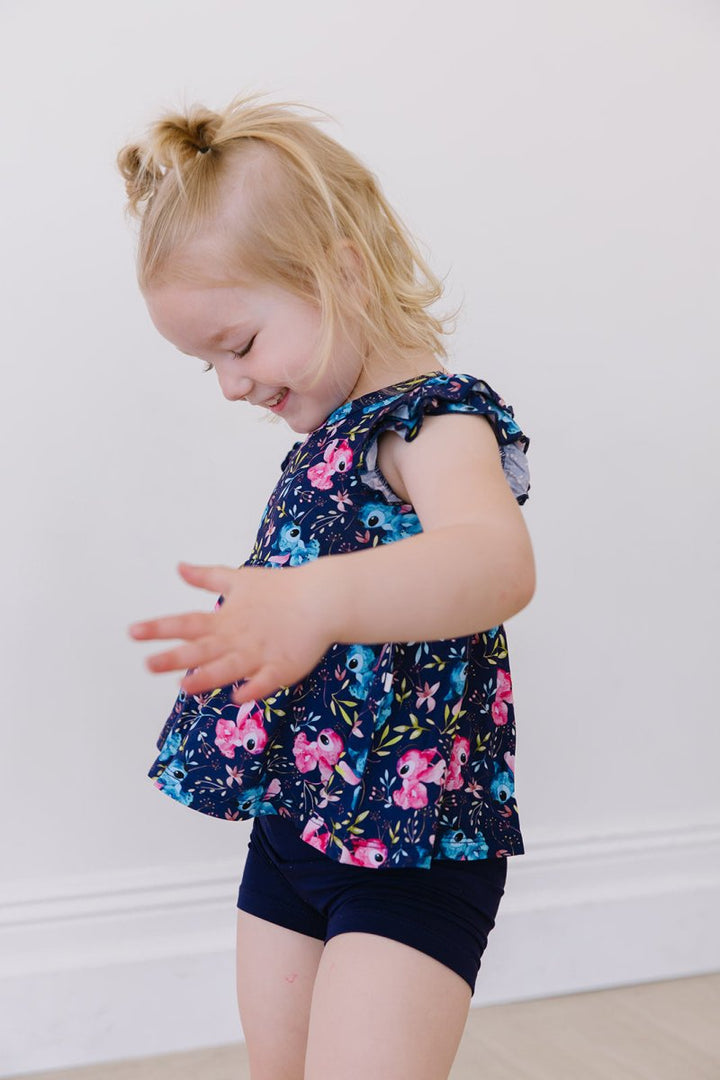 Ohana Peplum Biker Shorts Set - scoots
