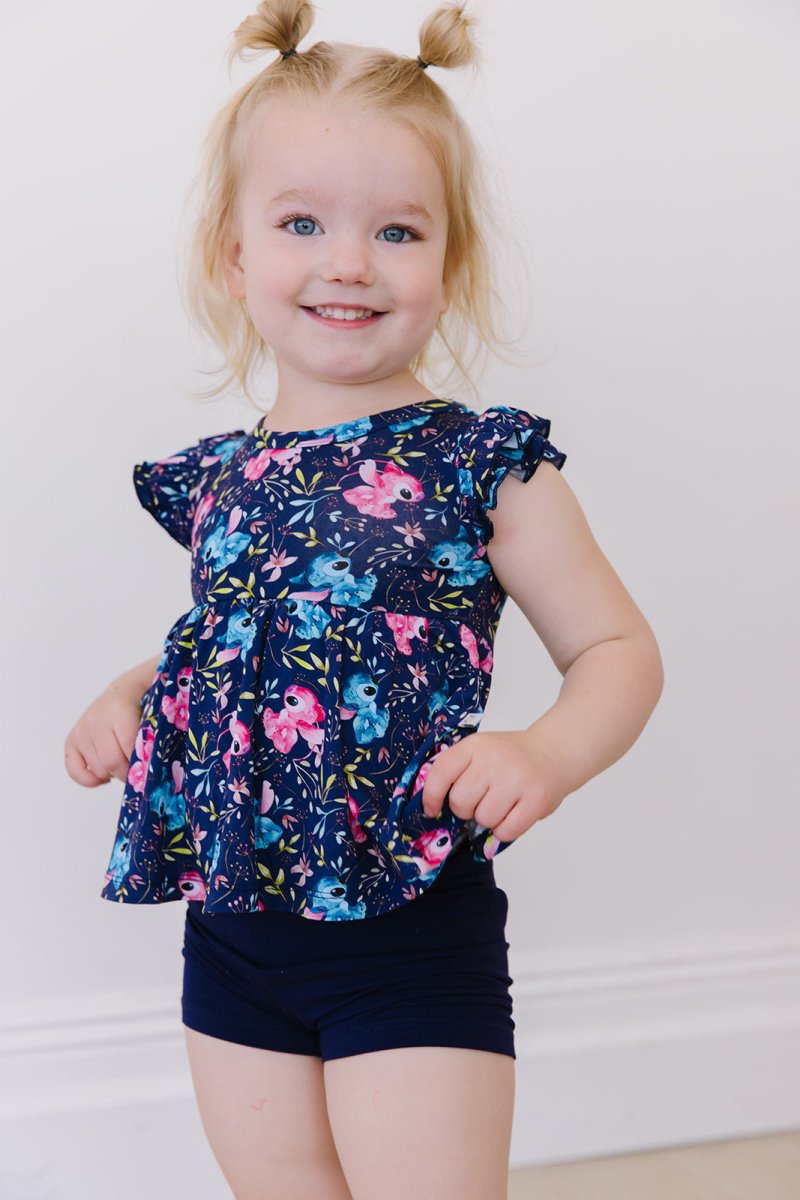 Ohana Peplum Biker Shorts Set - scoots