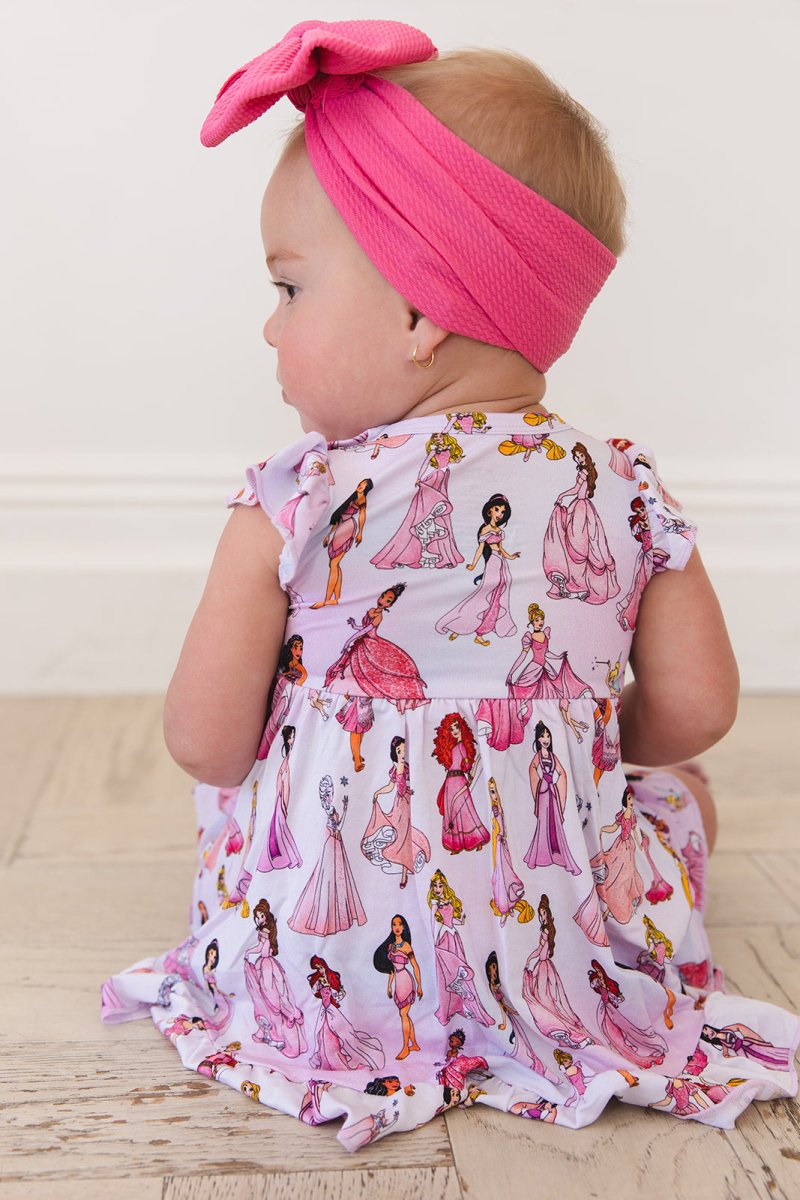 Party in Pink Ruffled Twirl Bodysuit Dress - scoots