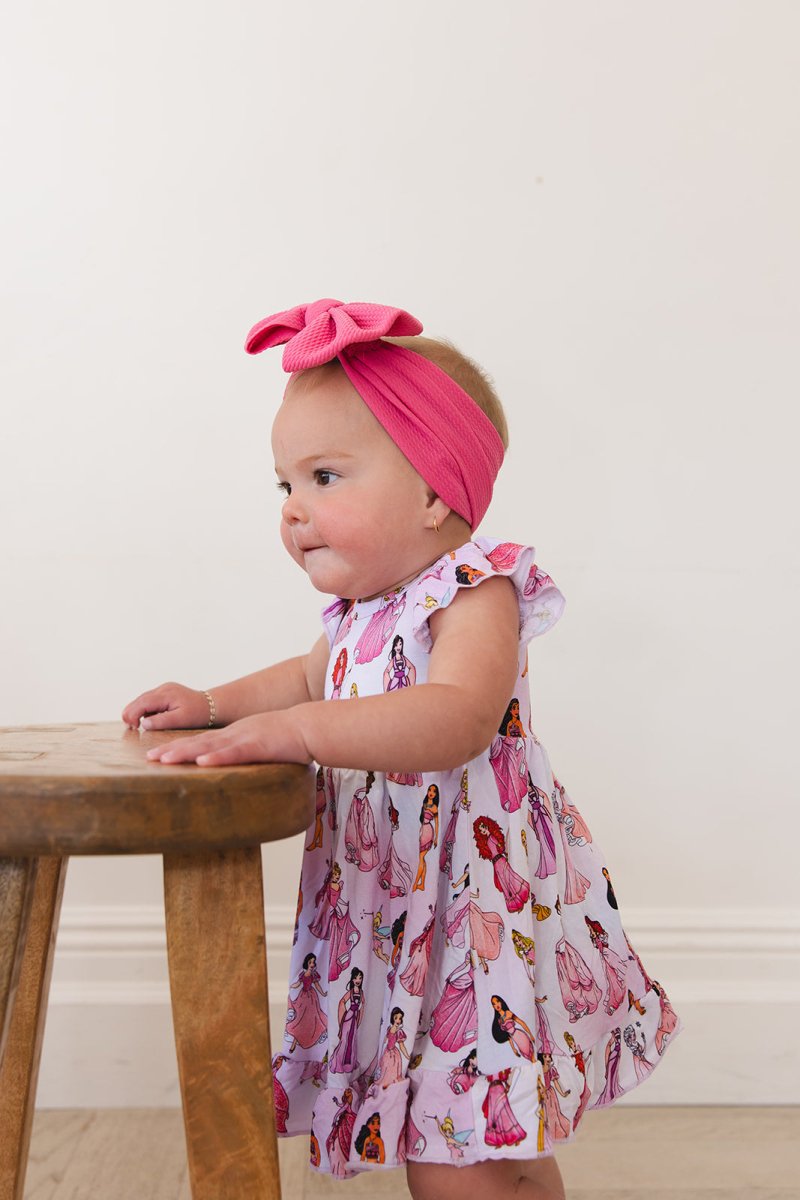 Party in Pink Ruffled Twirl Bodysuit Dress - scoots
