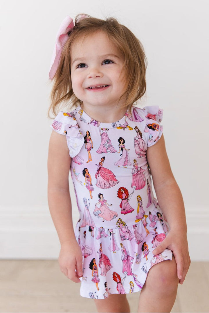 Party in Pink Twirl Bodysuit Dress - scoots