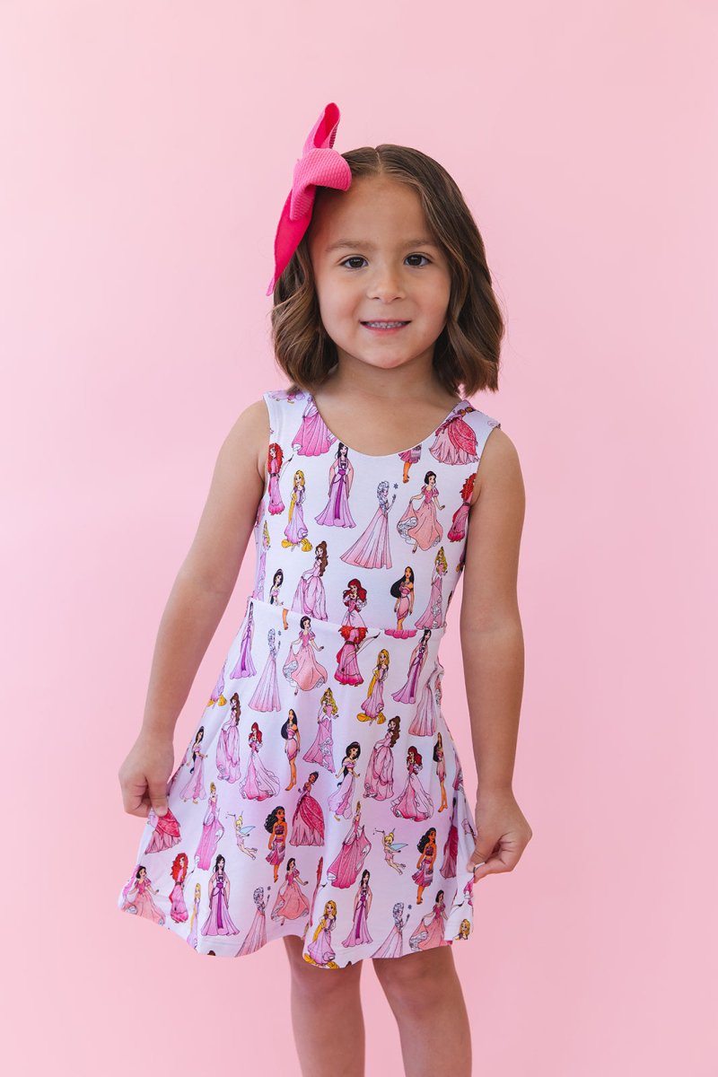 Party in Pink Twist Back Skater Dress - scoots