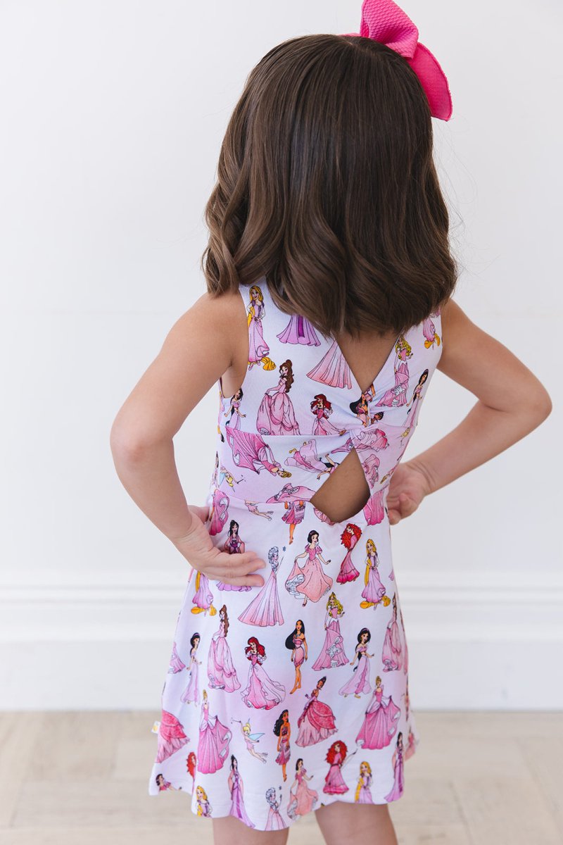 Party in Pink Twist Back Skater Dress - scoots