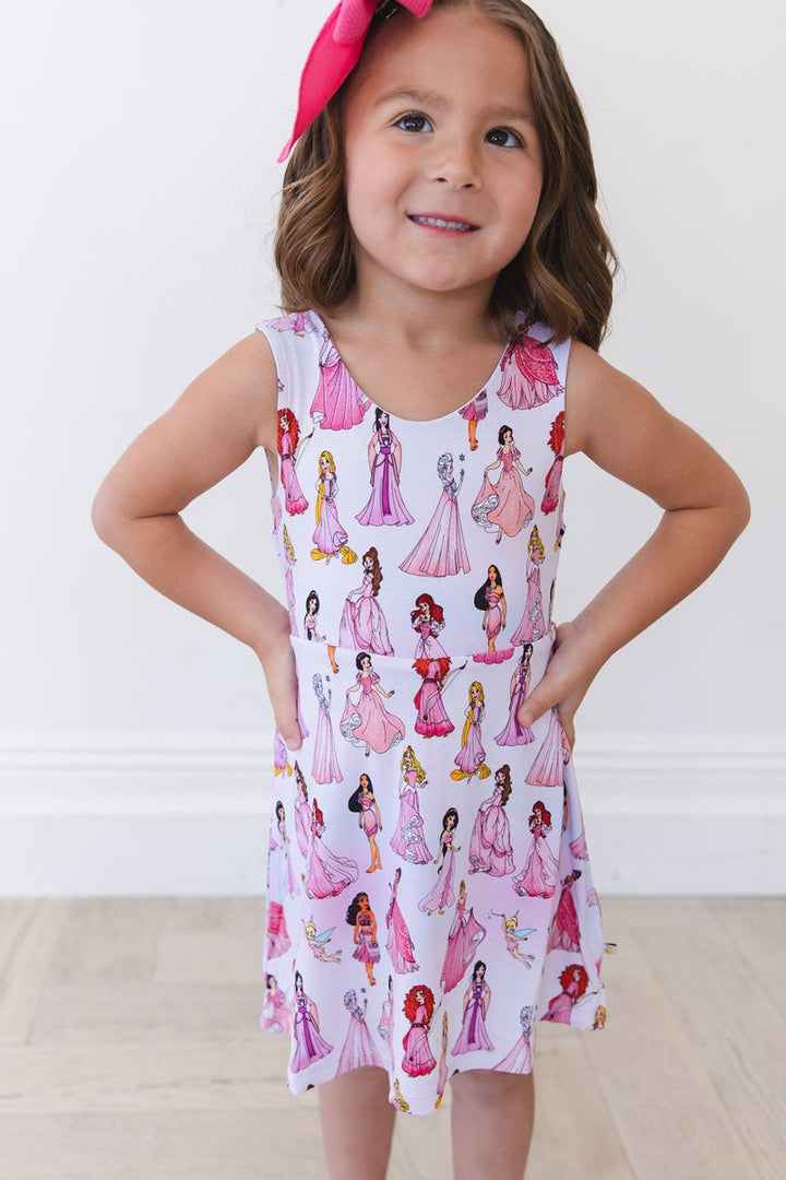 Party in Pink Twist Back Skater Dress - scoots