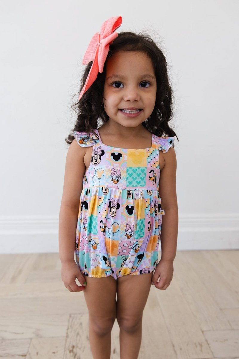 Patchwork Bubble Romper - scoots