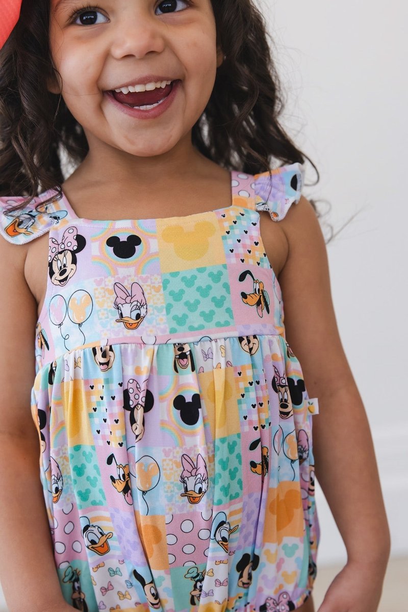 Patchwork Bubble Romper - scoots