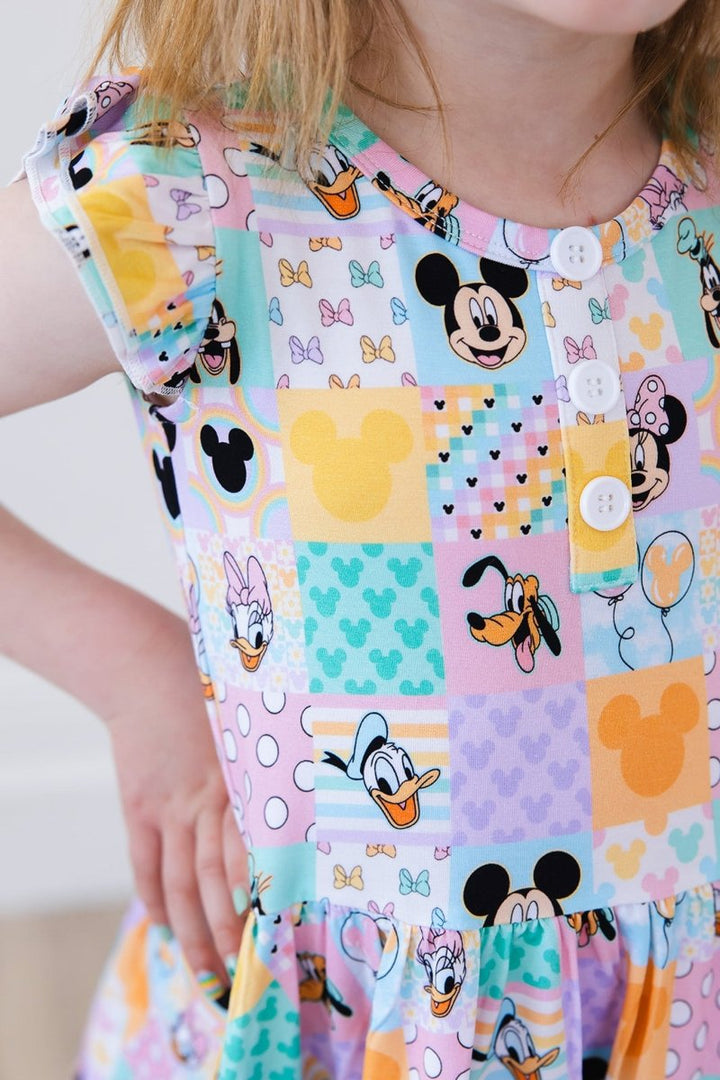 Patchwork Twirl Dress - scoots