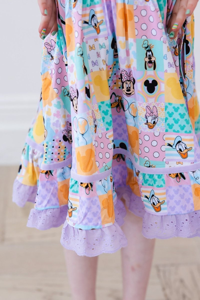Patchwork Twirl Dress - scoots