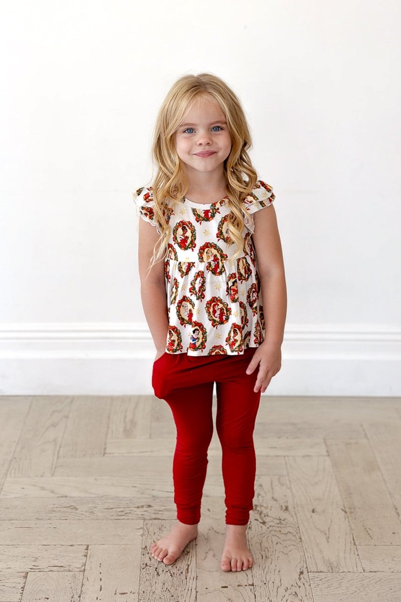 Peppermint Princess Peplum Leggings Set - scoots