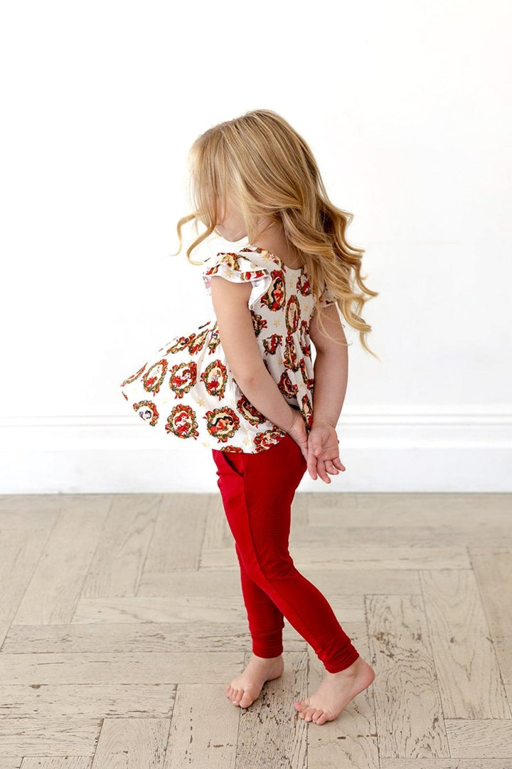 Peppermint Princess Peplum Leggings Set - scoots