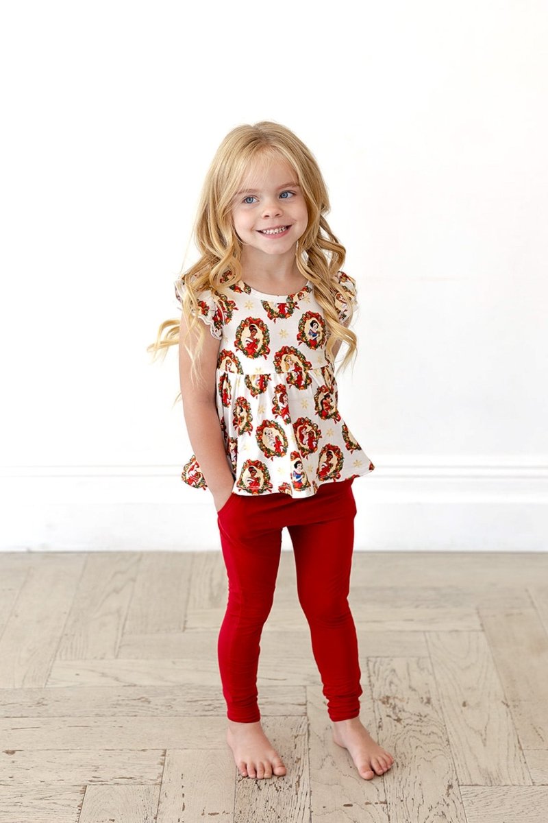 Peppermint Princess Peplum Leggings Set - scoots