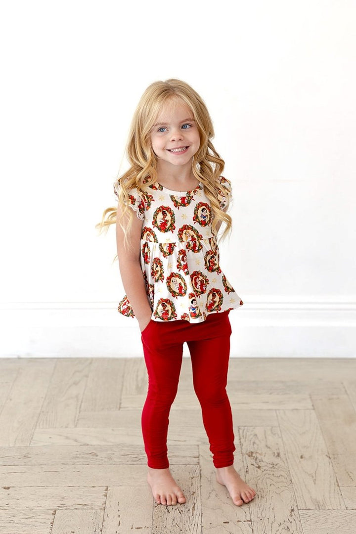 Peppermint Princess Peplum Leggings Set - scoots