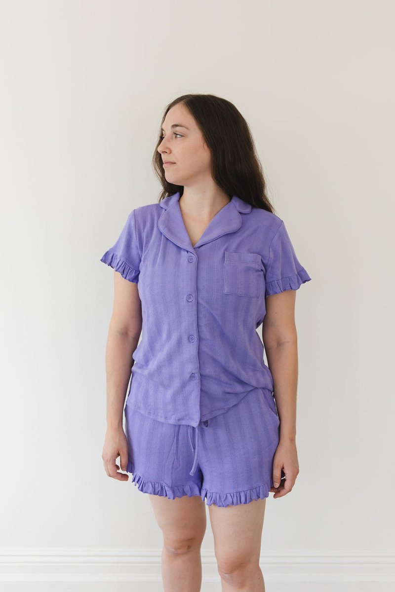 Periwinkle Pointelle Women's Pajama Set - scoots
