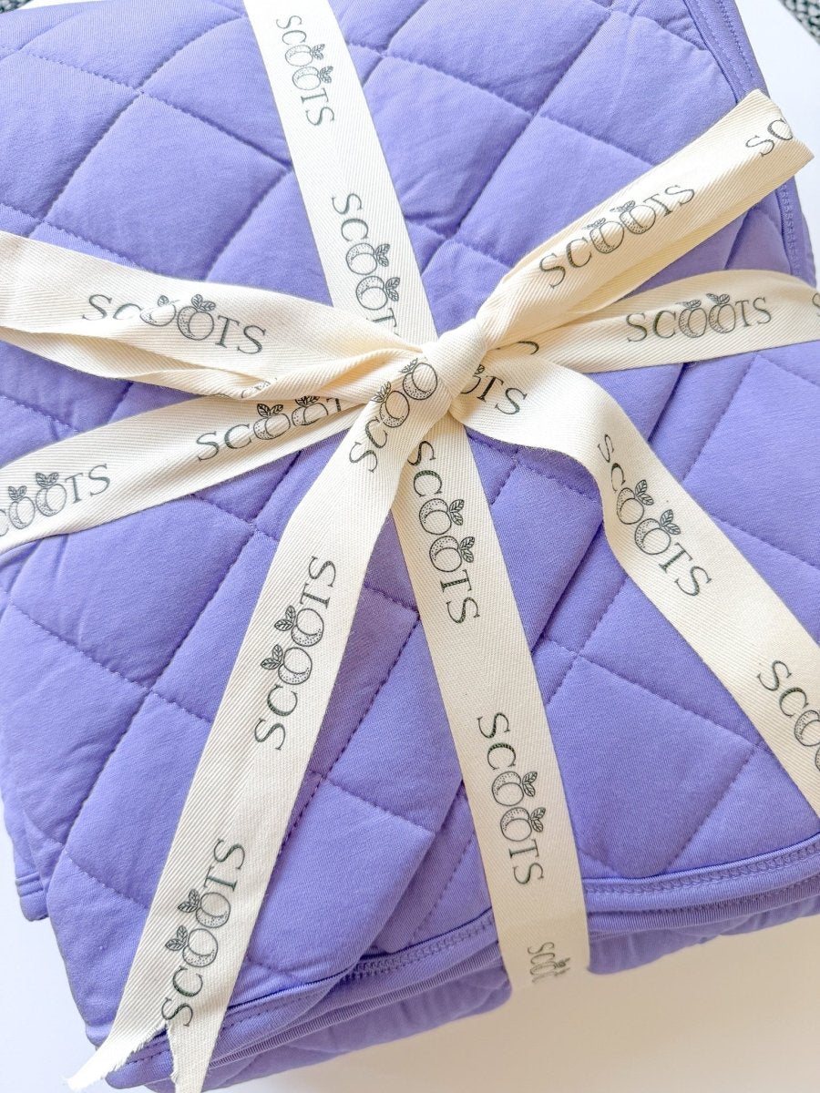 Periwinkle Quilted Blanket - scoots