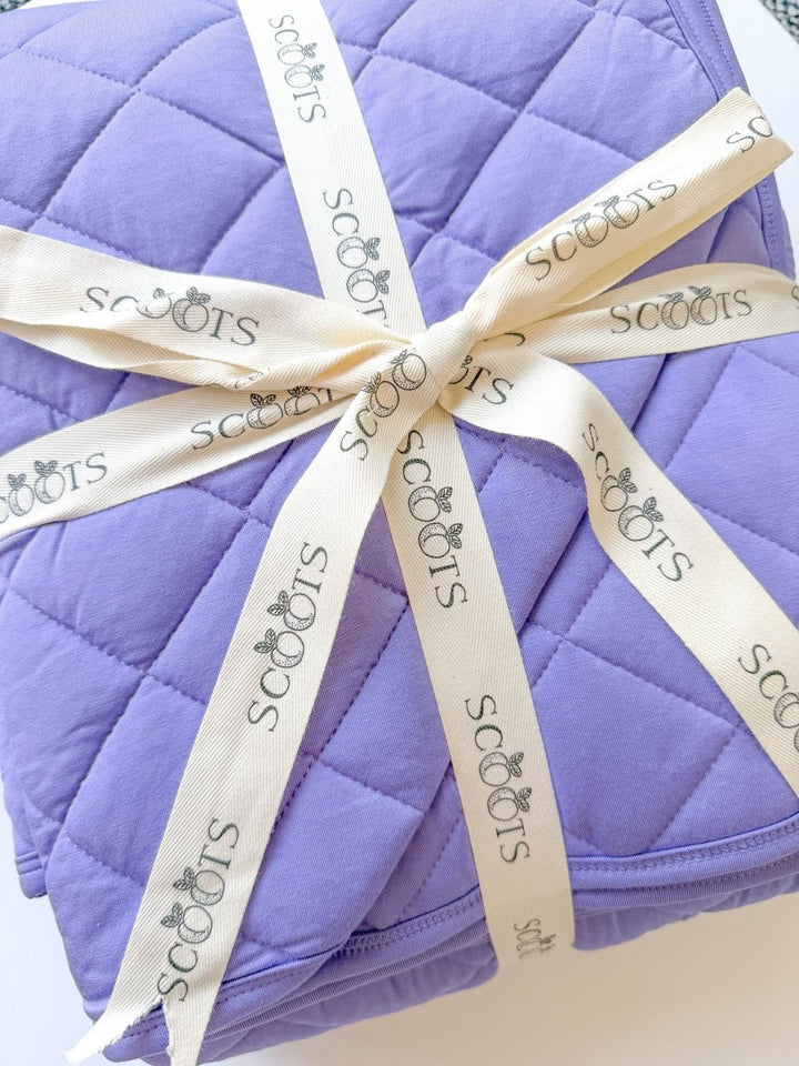 Periwinkle Quilted Blanket - scoots
