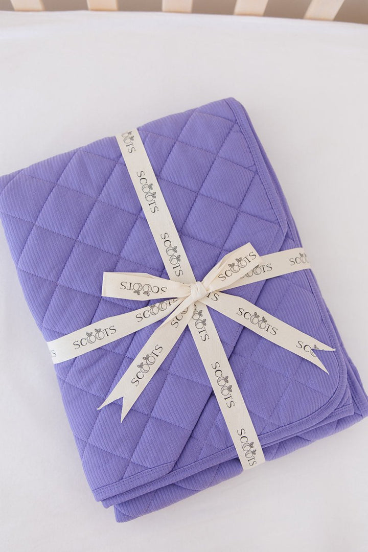 Periwinkle Quilted Blanket - scoots