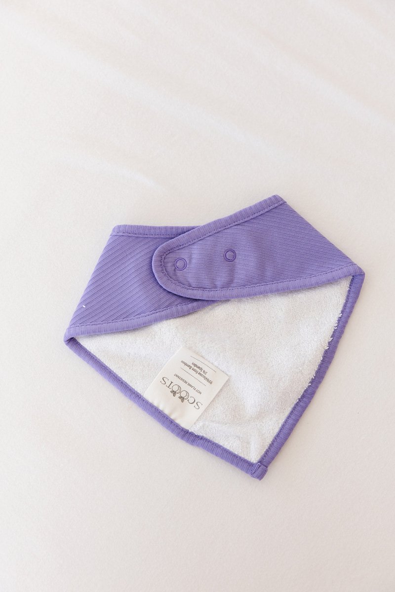 Periwinkle Ribbed Bib - scoots
