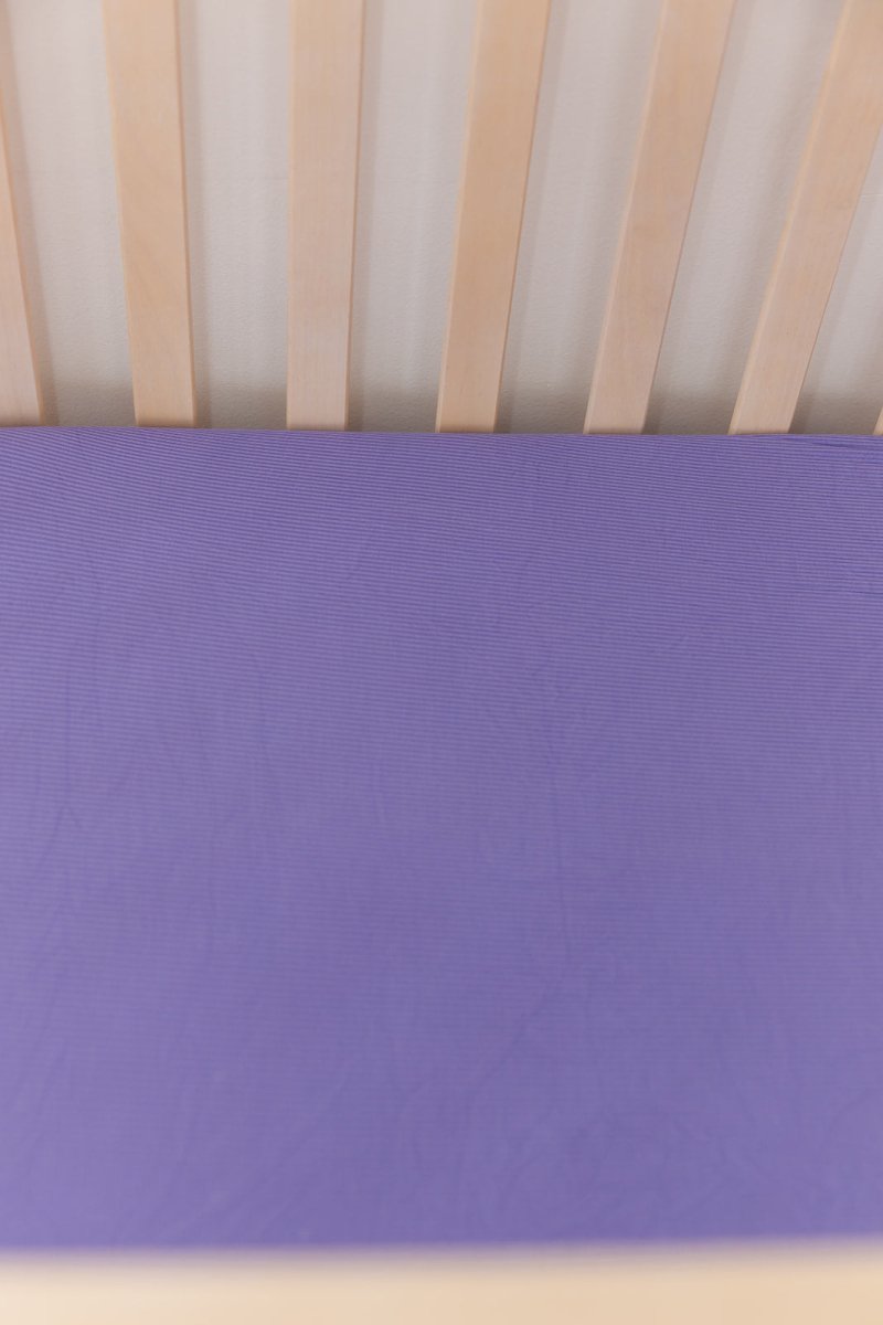 Periwinkle Ribbed Crib Sheet - scoots