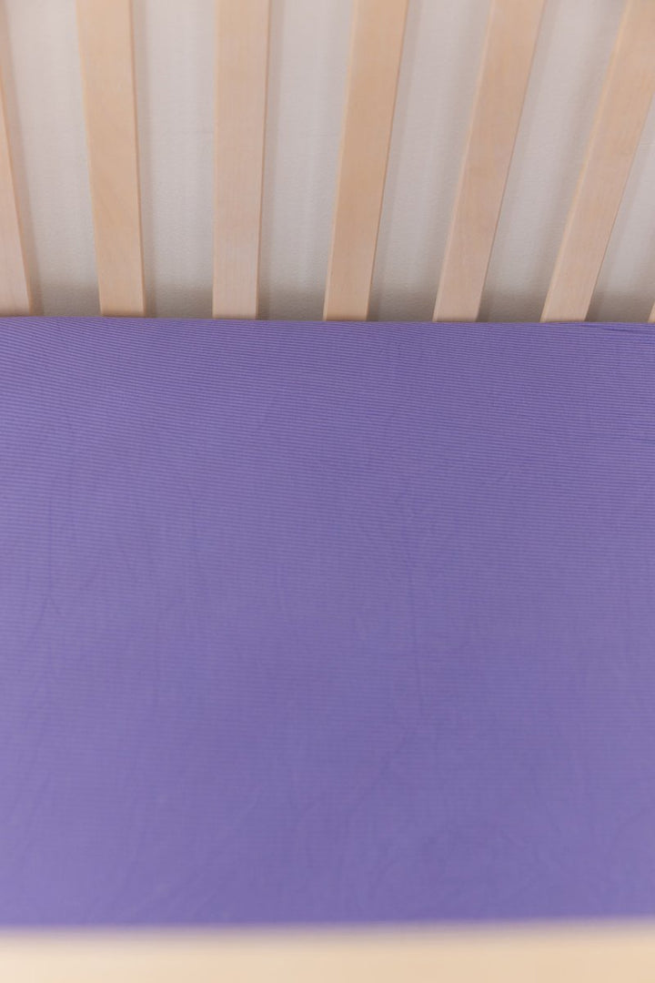 Periwinkle Ribbed Crib Sheet - scoots