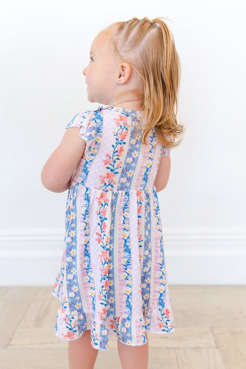 Posy Ruffled Twirl Bodysuit Dress - scoots