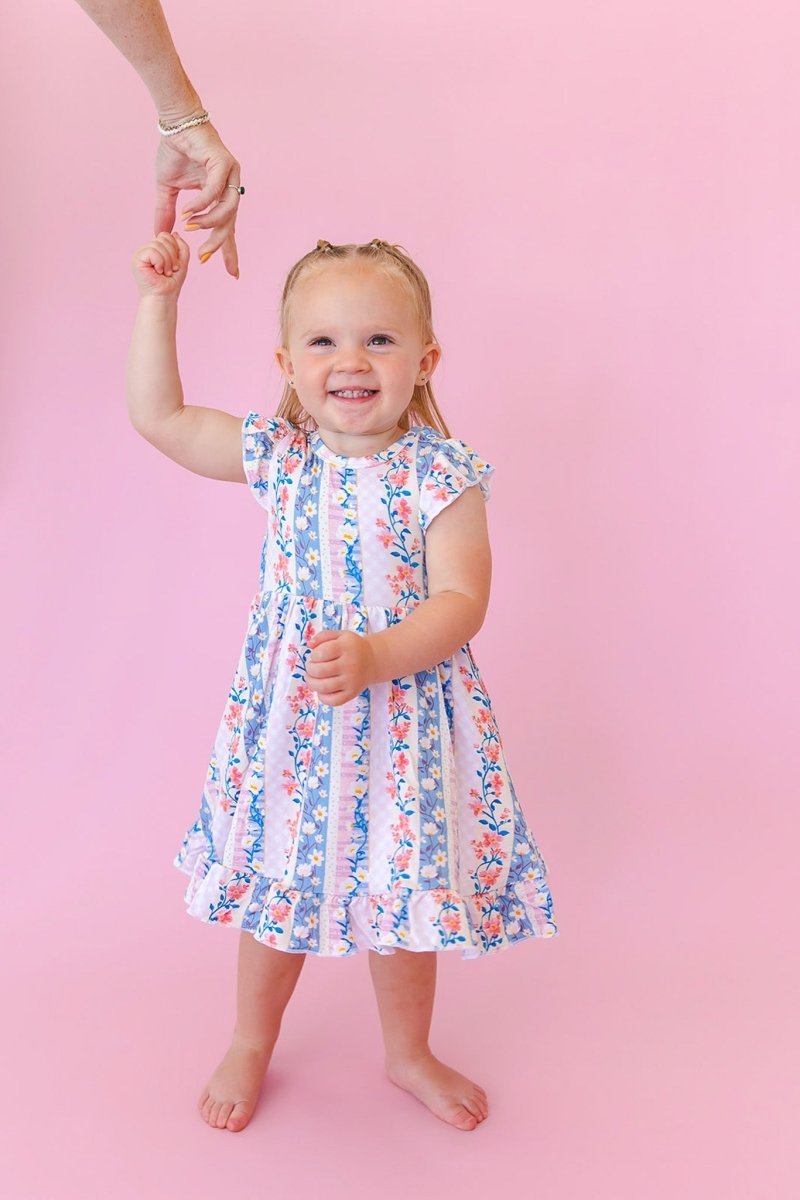 Posy Ruffled Twirl Bodysuit Dress - scoots
