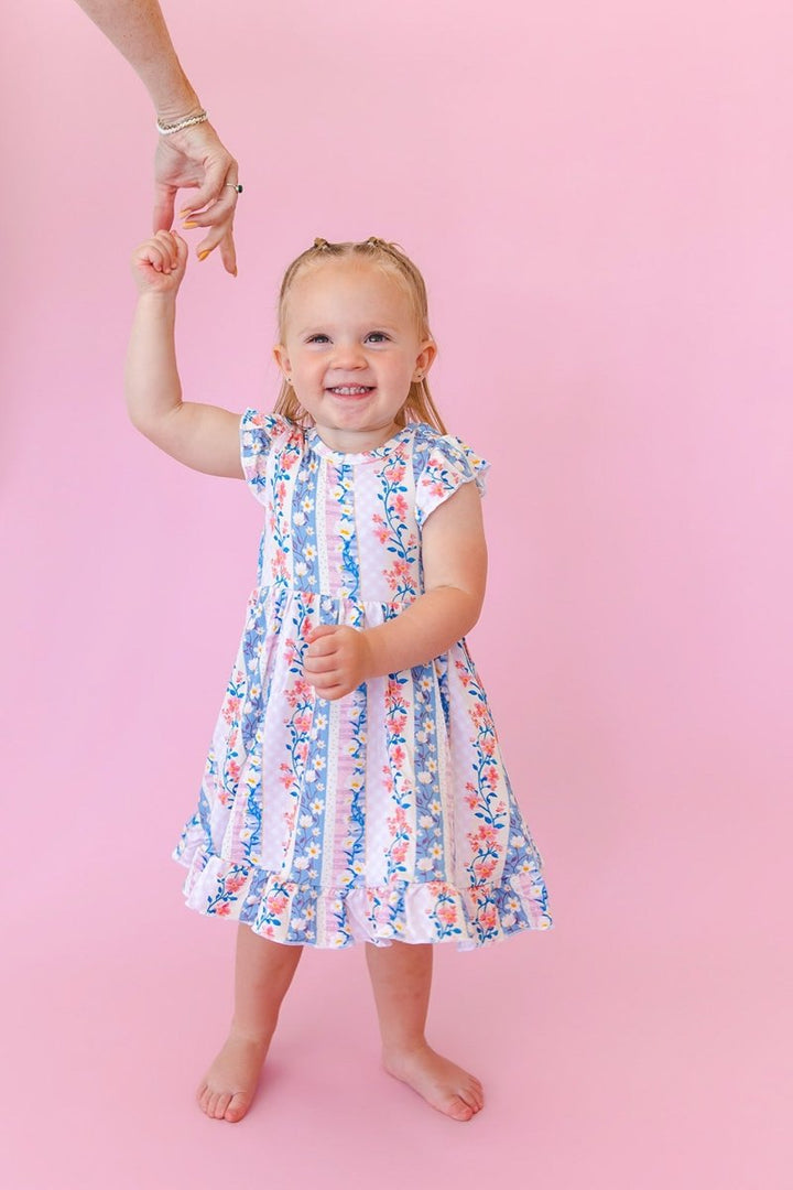 Posy Ruffled Twirl Bodysuit Dress - scoots