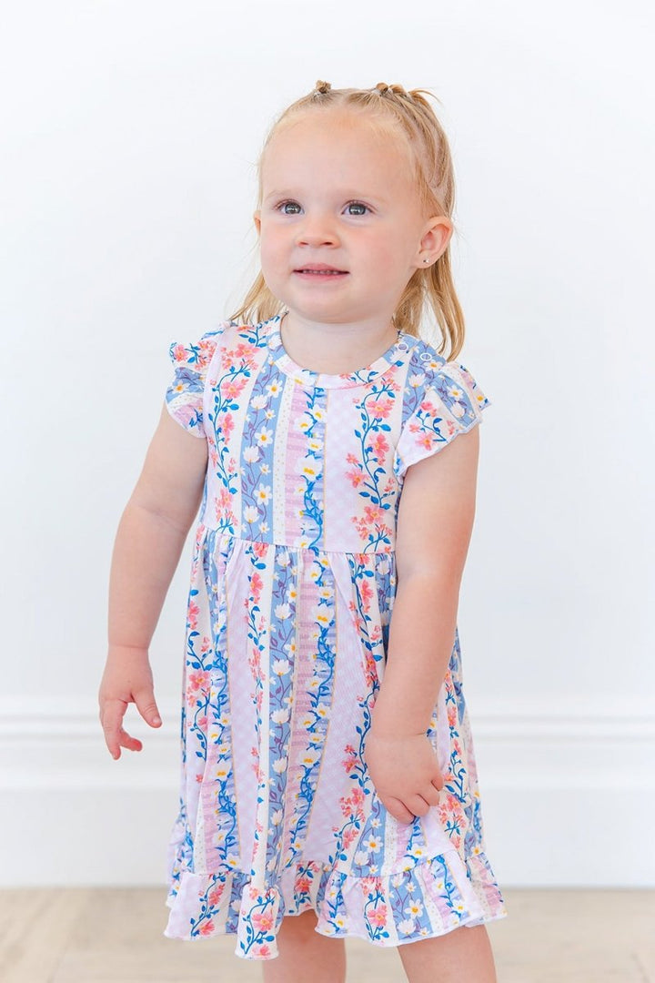 Posy Ruffled Twirl Bodysuit Dress - scoots