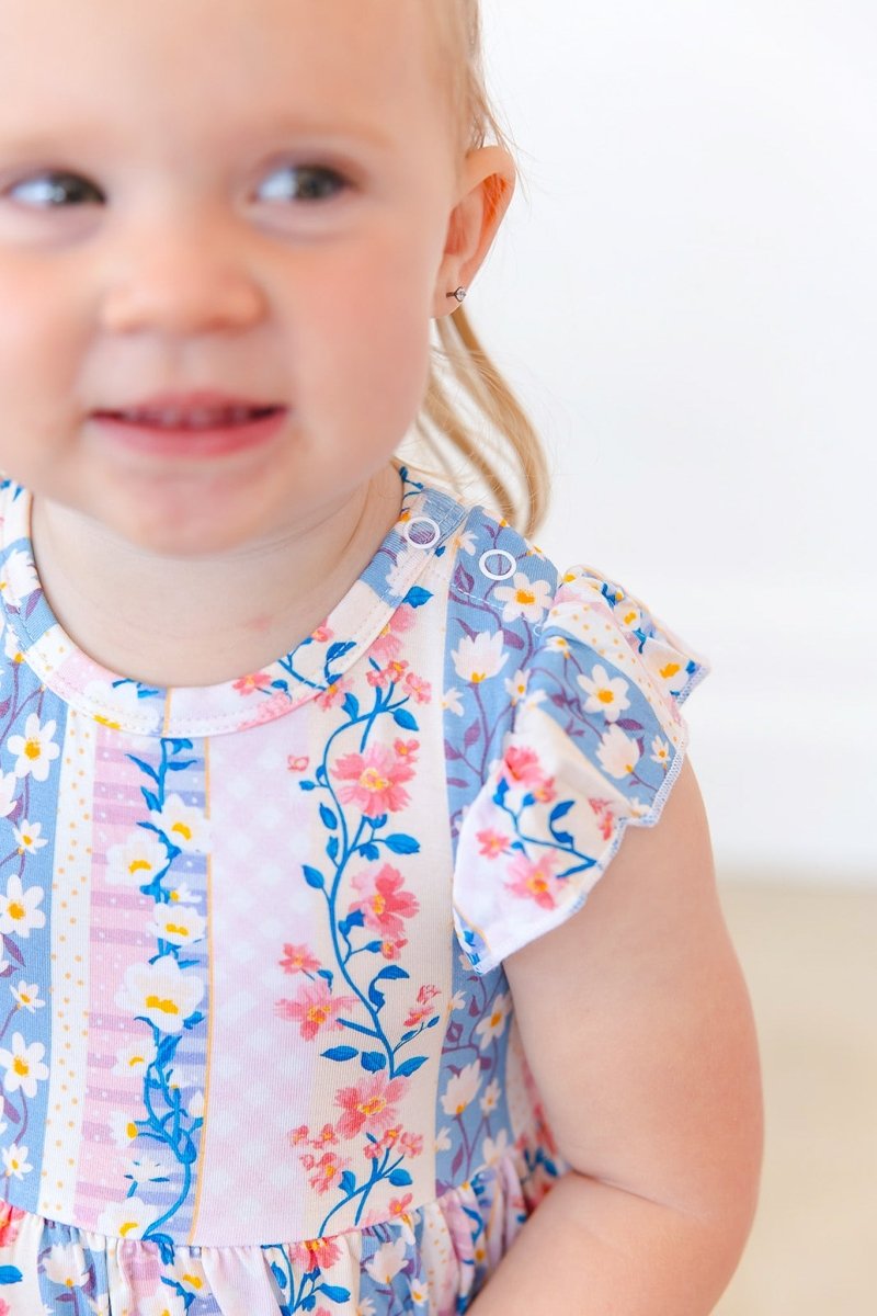 Posy Ruffled Twirl Bodysuit Dress - scoots