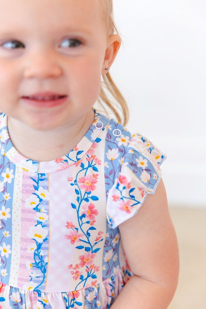 Posy Ruffled Twirl Bodysuit Dress - scoots