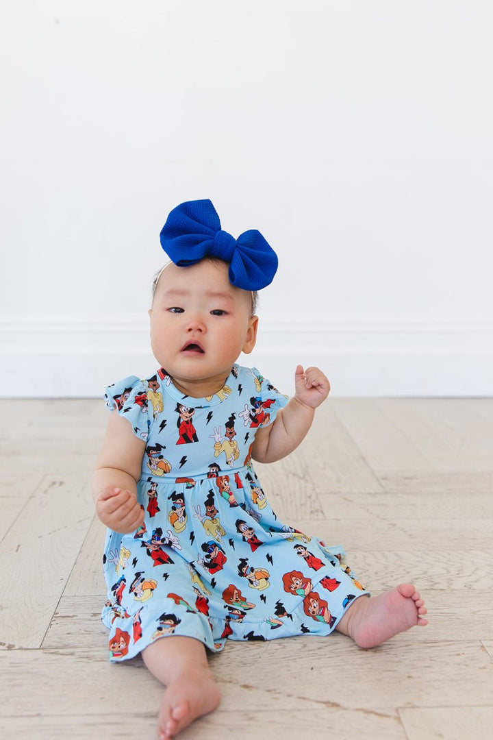 Powerline Ruffled Twirl Bodysuit Dress - scoots
