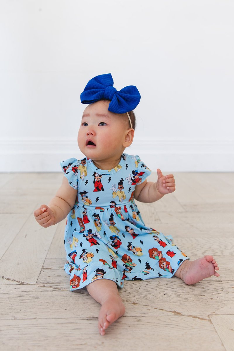 Powerline Ruffled Twirl Bodysuit Dress - scoots