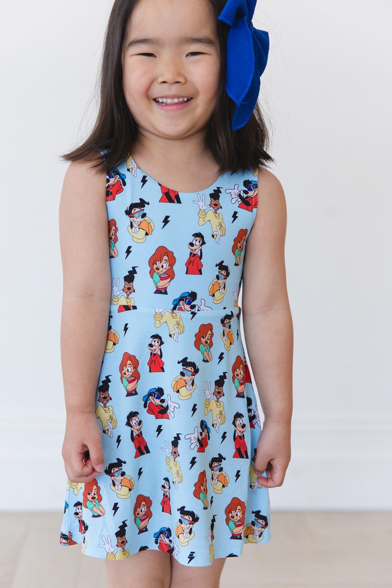 Powerline Twist Back Skater Dress - scoots