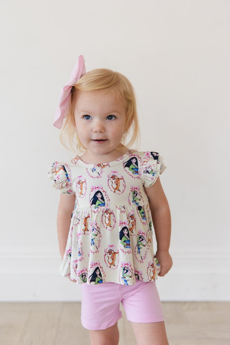 Reflection Peplum Biker Shorts Set - scoots