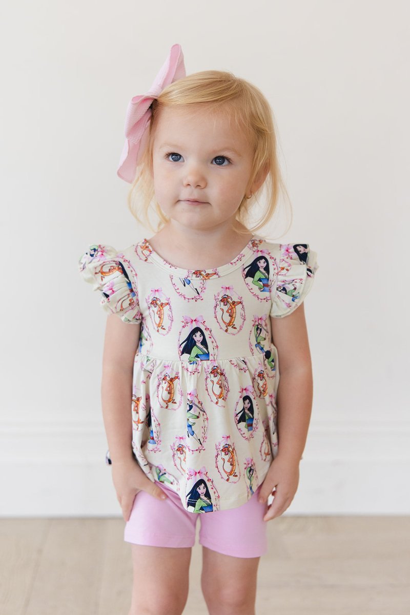 Reflection Peplum Biker Shorts Set - scoots