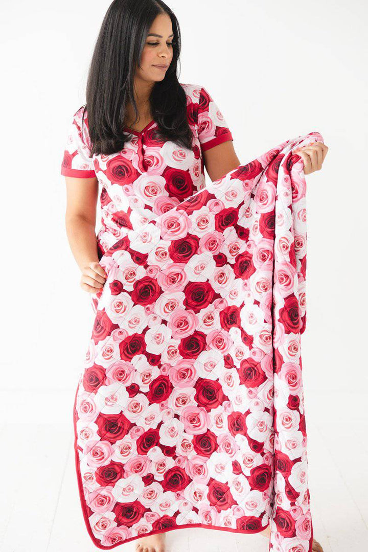 Roses Are Red Quilted Blanket (Toddler) - scoots