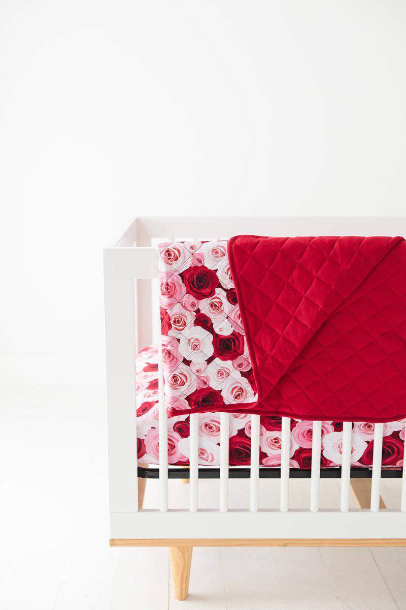 Roses Are Red Quilted Blanket (Toddler) - scoots