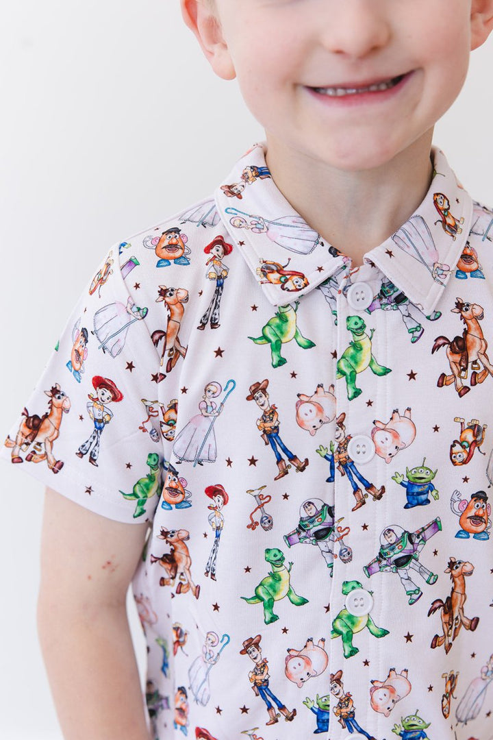 Round Up Button - Up Shirt - scoots