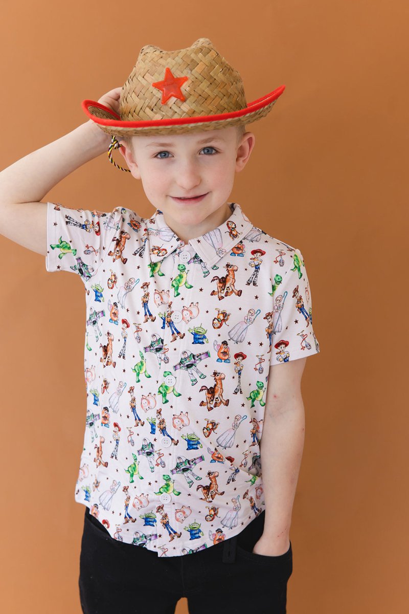Round Up Button - Up Shirt - scoots