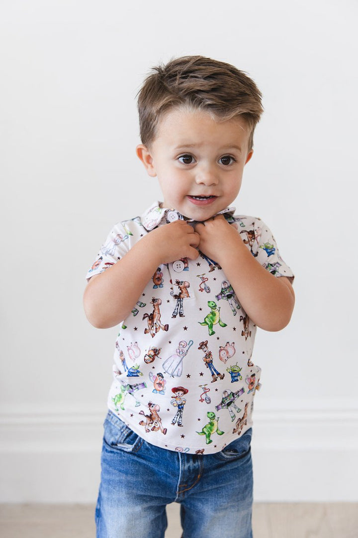 Round Up Polo Tee (RUNS SMALL - READ DESCRIPTION) - scoots