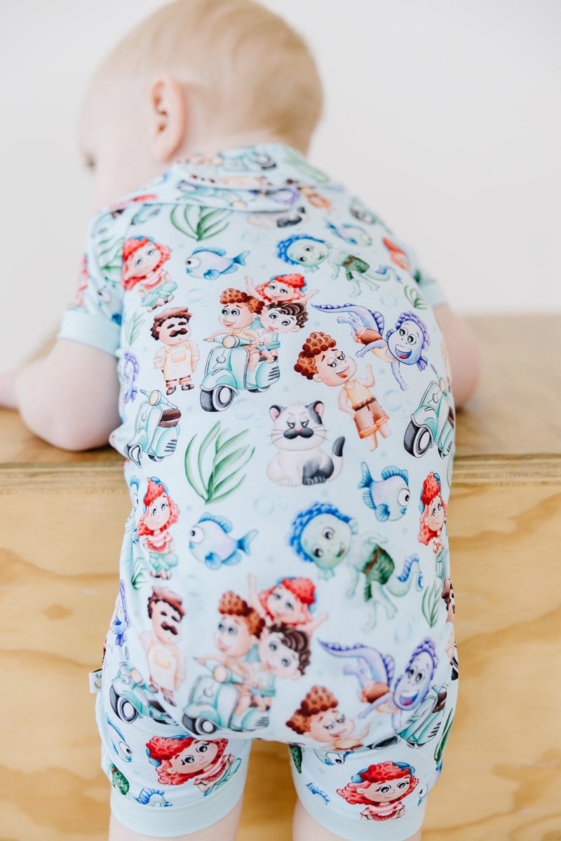 Sea Monsters Short Romper (PREVIEW ONLY - DROPS 3/13) - scoots