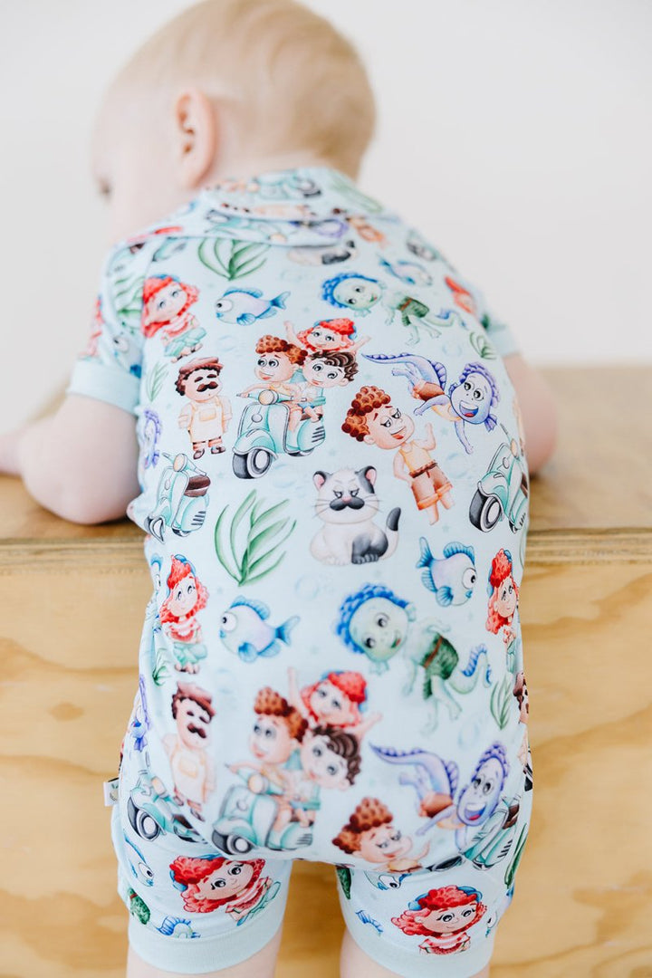 Sea Monsters Short Romper (PREVIEW ONLY - DROPS 3/13) - scoots